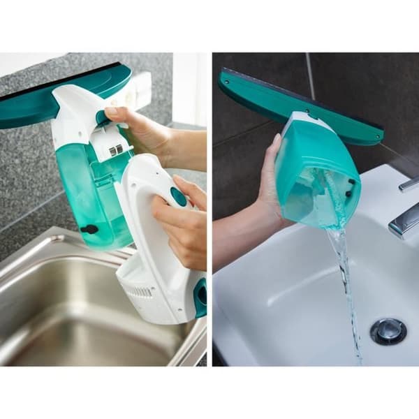 Leifheit Dry & Clean 51003 ikkunaimuri kahvalla ja märkäpyyhkimellä, sarja raidatonta puhdistusta varten, 38 minuutin käyttöaika