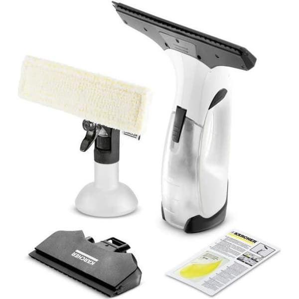 KARCHER WV 2 Plus - Vinduesrenser - 2 gummiskrabere (170 mm + 280 mm) - 35 minutters driftstid - Rengør op til 105 m² (35 Hvid