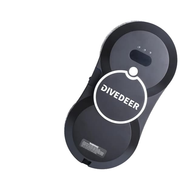 DIVEDEER Vinduespudser Robot, 2800Pa Sugeevne, 4min/m² Rengøringshastighed,Ja, Sprøjt vand sort, EU