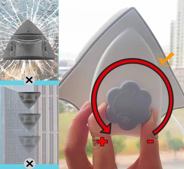 Magnetisk Vinduesrenser, Justerbar Magnet, Miljøvenligt Design