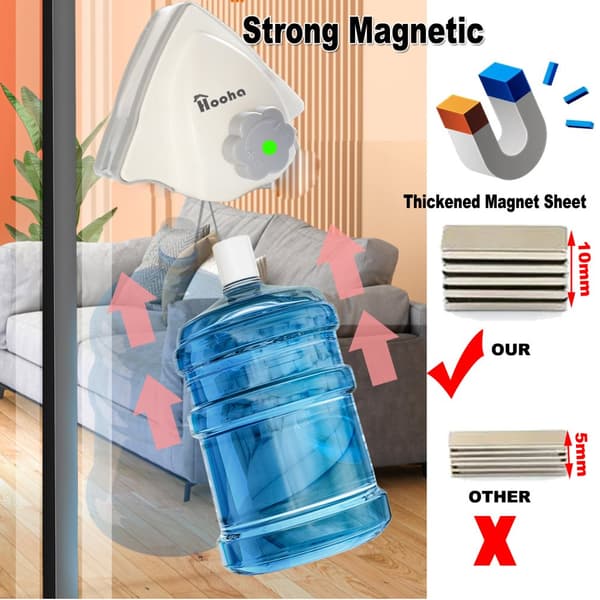 Magnetisk Vinduesrenser, Justerbar Magnet, Miljøvenligt Design
