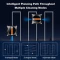 Miniatyrbillede 2 af 4: Vinduespudserrobot, Dobbelt Vand Spray, Smart Navigation, Stemmeassistance,Sort, Ja