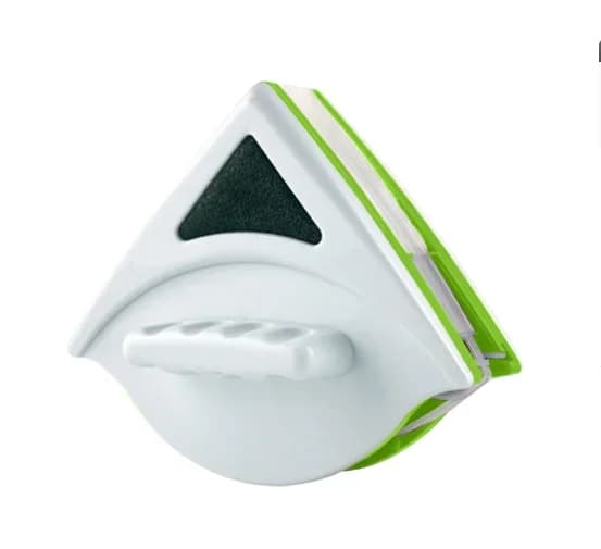 Magnetisk Vinduesrenser, Triangulært Design, Anti-Fald Snor, Egnet til Forskellige Glastykkelser,20-30mm dobbeltlag