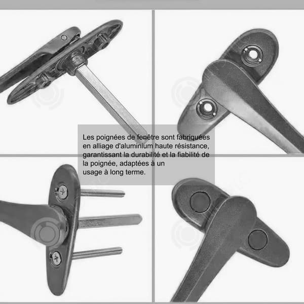 INN Tunt platt fyrkantigt stålhandtag 1st trasig bro aluminiumlegering fönsterhandtag legering fönsterhandtag nr
