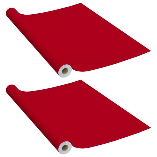 vidaXL Selvklebende møbelfolier 2 stk 500x90 cm PVC rød