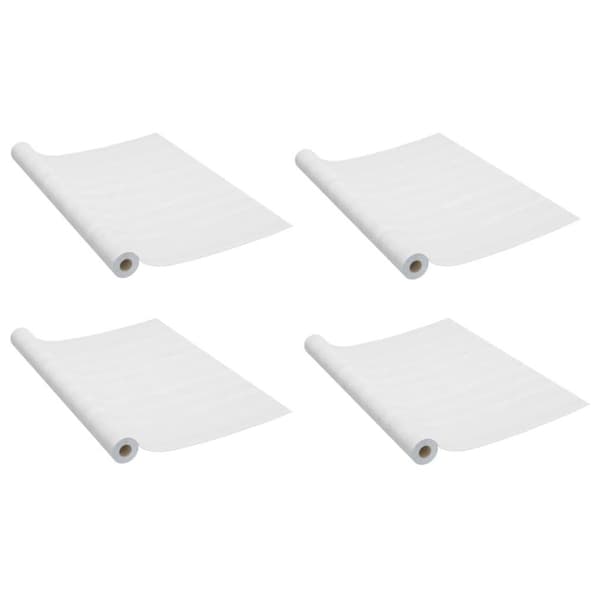vidaXL Dörrfolier 4 st vitt trä 210x90 cm PVC