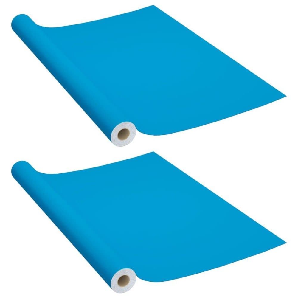 vidaXL Selvklebende møbelfolier 2 stk 500x90 cm PVC asurblå