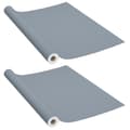 Miniatyrbillede 1 af 5: vidaXL selvklæbende møbelfolie 2 stk. 500x90 cm PVC grå
