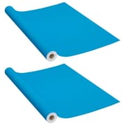 vidaXL selvklæbende møbelfolie 2 stk. 500x90 cm PVC azurblå