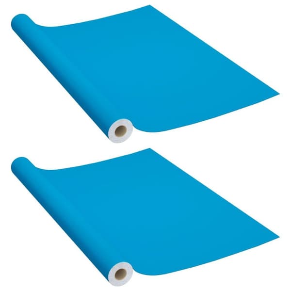 vidaXL selvklæbende møbelfolie 2 stk. 500x90 cm PVC azurblå