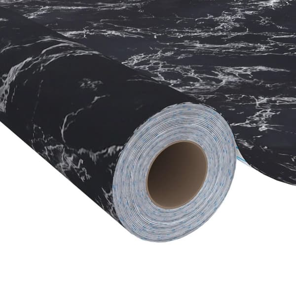 vidaXL selvklæbende folie til møbler 500x90 cm PVC sort sten