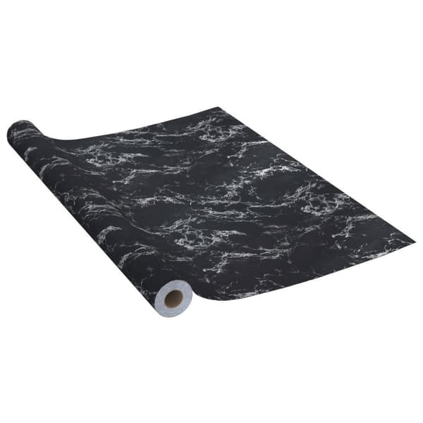 vidaXL selvklæbende folie til møbler 500x90 cm PVC sort sten
