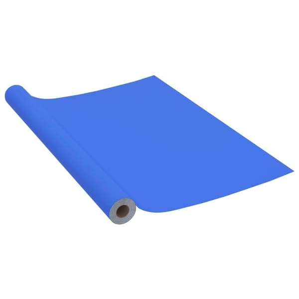vidaXL selvklæbende folie til møbler 500x90 cm PVC blå højglans