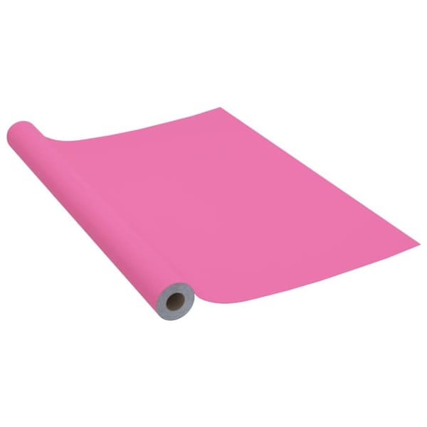 vidaXL Selvklebende folie til møbler høyglans rosa 500x90 cm PVC