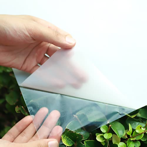 Fönsterfilm (5 meter x 60 cm) vit, utan klister, frostad, fäster statisk, insynsskydd