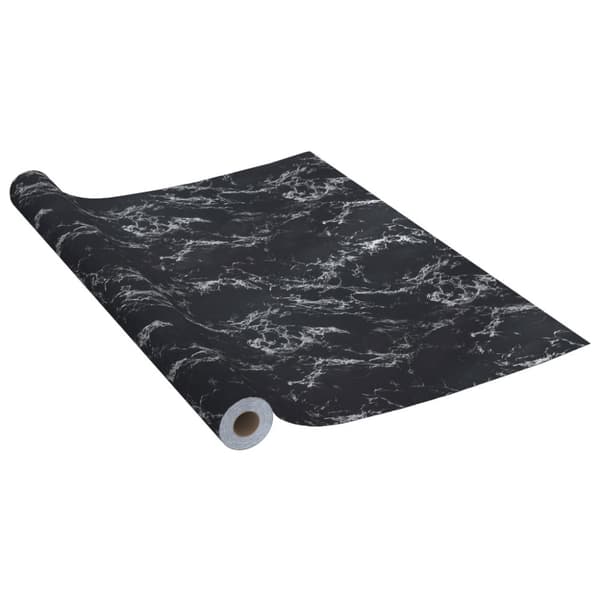 selvklæbende folie til møbler 500x90 cm PVC sort sten