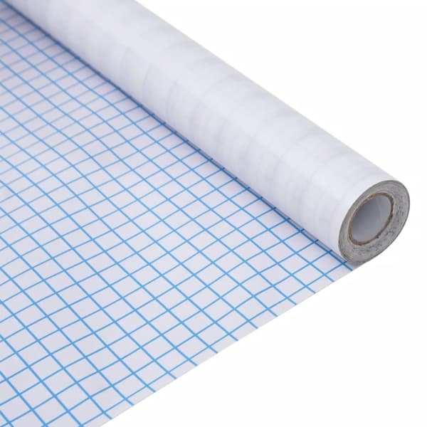 vidaXL Fönsterfilm frostad randig design 45x1000 cm PVC