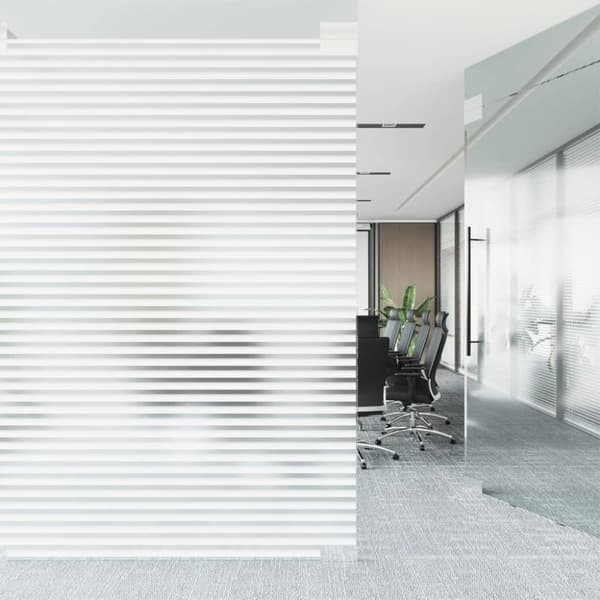 vidaXL Fönsterfilm frostad persiennmönster 90x500 cm PVC