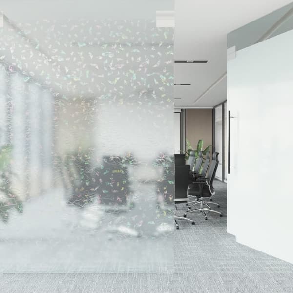 vidaXL vinduesfolie 90x1000 cm PVC 3D-regnbuemønster matteret