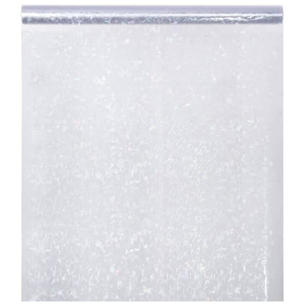 vidaXL Fönsterfilm frostad 3D regnbågsmönster 90x500 cm PVC