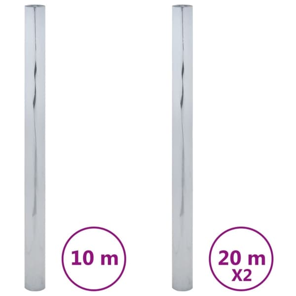 vidaXL Fönsterfilmer 3 st statisk reflektiv effekt silver PVC