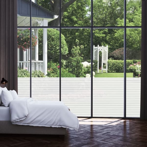 Fönsterfilmer frostad randig design PVC