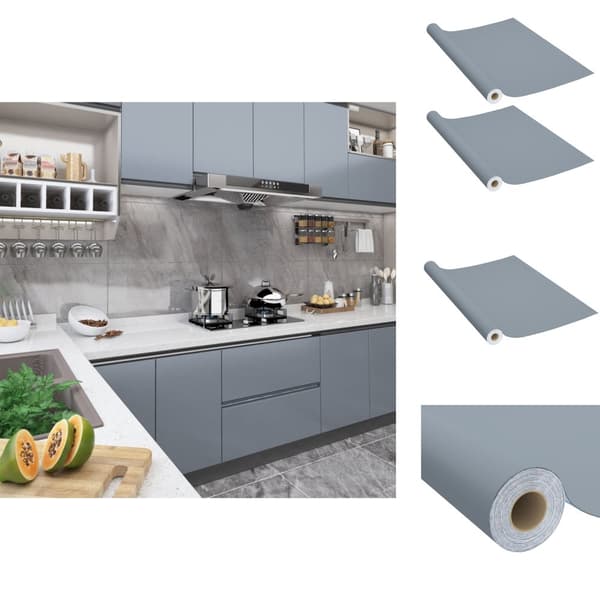 Ikkunakalvot - Living Itseliimautuvat huonekalukalvot 2 kpl harmaa 500x90 cm PVC