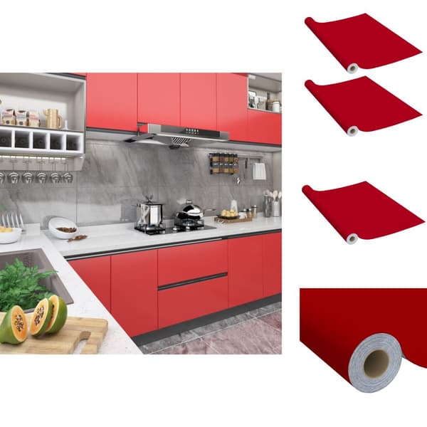 Fönsterfilm - Living Dekorplast 2 st röd 500x90 cm PVC