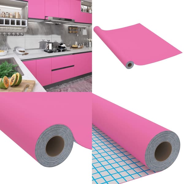 Itseliimautuva huonekalukalvo korkeakiilto pinkki 500x90 cm PVC - Huonekalukalvo - Huonekalukalvot - Home & Living