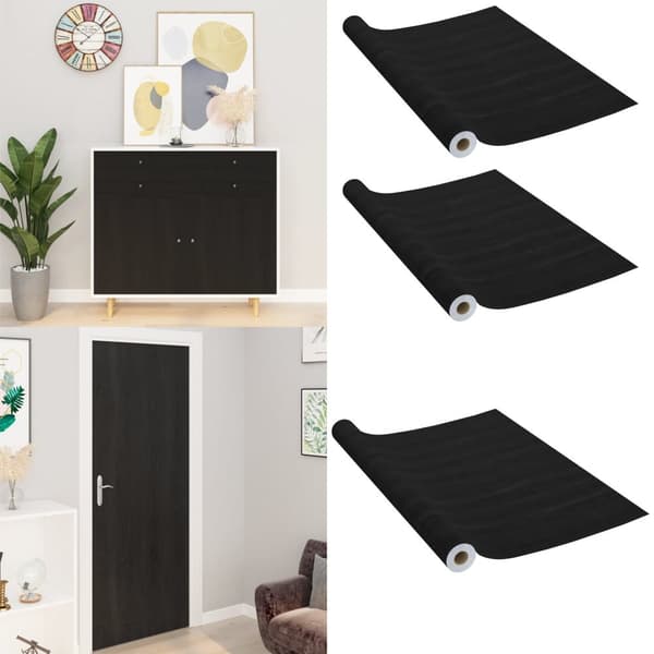 Dekorplast 2 st mörkt trä 500x90 cm PVC - Möbelfolie - Möbelfolier - Home & Living