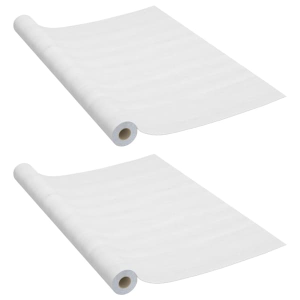 Dekorplast 2 st vitt trä 500x90 cm PVC