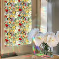 Miniatyrbild 4 av 5: OBOSOE Fönsterfilm med blommor – frostad statisk integritetsskyddsfilm med solskydd, självhäftande glasfilm 43x100 cm