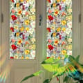 Miniatyrbild 5 av 5: OBOSOE Fönsterfilm med blommor – frostad statisk integritetsskyddsfilm med solskydd, självhäftande glasfilm 43x100 cm