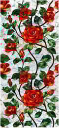 Miniatyrbild 1 av 6: OBOSOE Fönsterfilm med blommor – frostad statisk integritetsskyddsfilm med solskydd, självhäftande glasfilm 43x100 cm