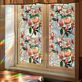 Miniatyrbild 2 av 6: OBOSOE Fönsterfilm med blommor – frostad statisk integritetsskyddsfilm med solskydd, självhäftande glasfilm 43x100 cm