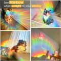 Miniatyrbild 5 av 6: OBOSOE Fönsterfilm Regnbåge 3D – Statisk glasfilm utan Lim, UV-skydd Dekorativ integritetsskyddsfilm