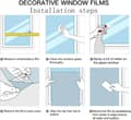 Miniatyrbillede 6 af 8: OBOSOE Solsikke farvet glasvinduesfilm – Statisk privatlivsfilm til brusedøre, UV-beskyttelse 45x100cm