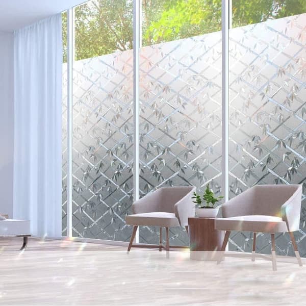 Lollanda Window Film – 3D-kasviaihe värillisellä lasiefektillä, koristeellinen ja yksityisyyttä suojaava ikkunatarra