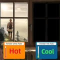 Miniatyrbild 3 av 6: Lollanda Fönsterfilm – opak insynsskyddande självhäftande film med UV-skydd och energibesparing, för badrum, kontor och kök