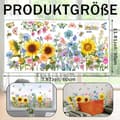 Miniatyrbillede 2 af 9: Lollanda Floral Sunflower Window Decal – genanvendelig og nem at installere, dekorativ til glasvinduer