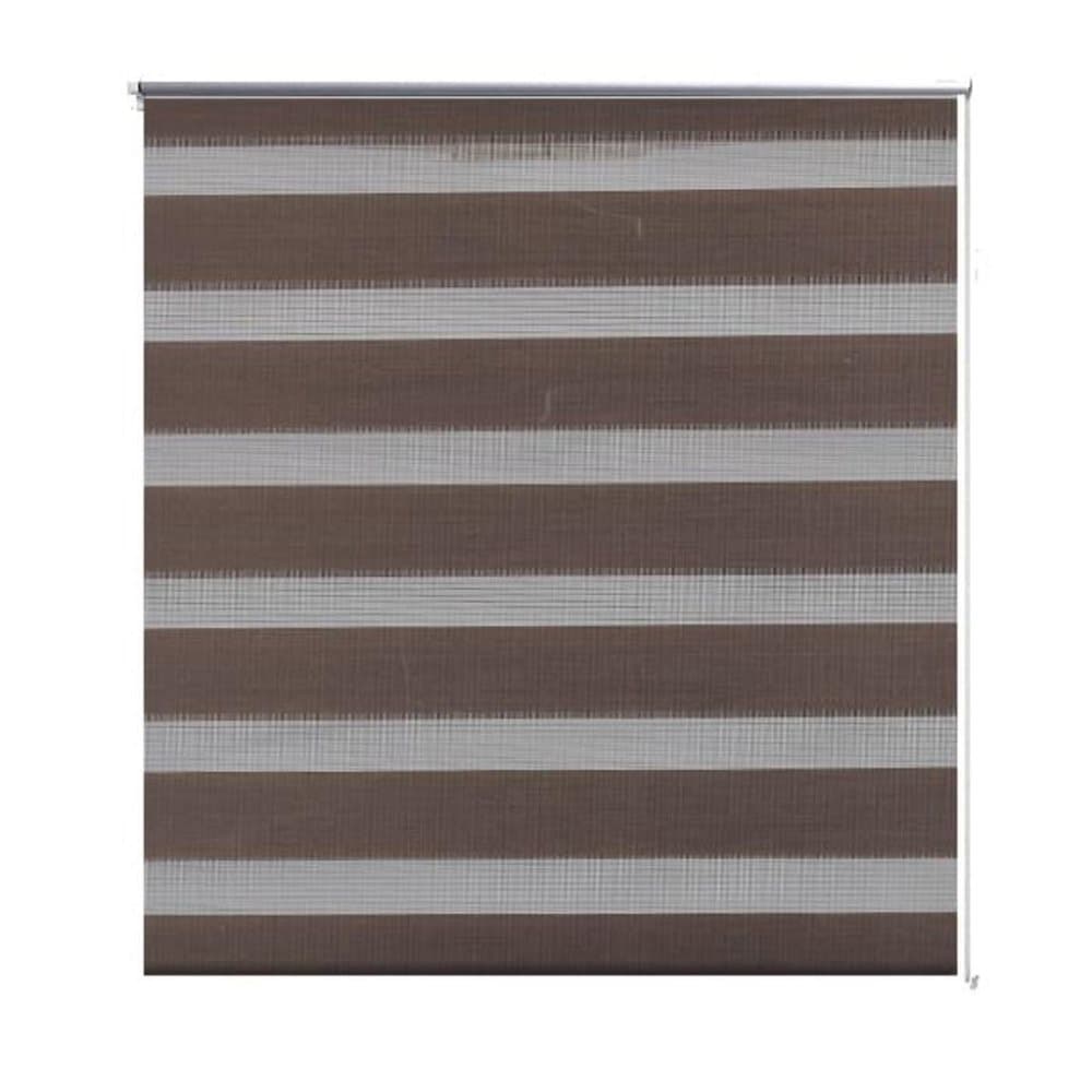 vidaXL Rullgardin randig brun 50 x 100 cm transparent