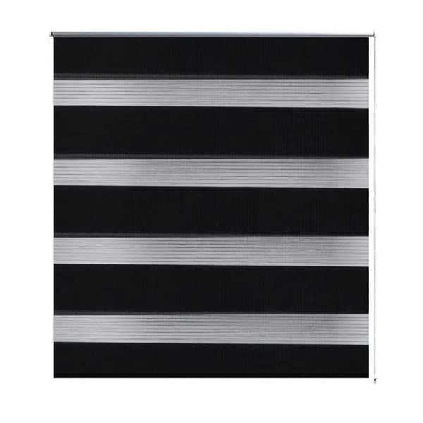 vidaXL Rullgardin randig svart 60 x 100 cm transparent