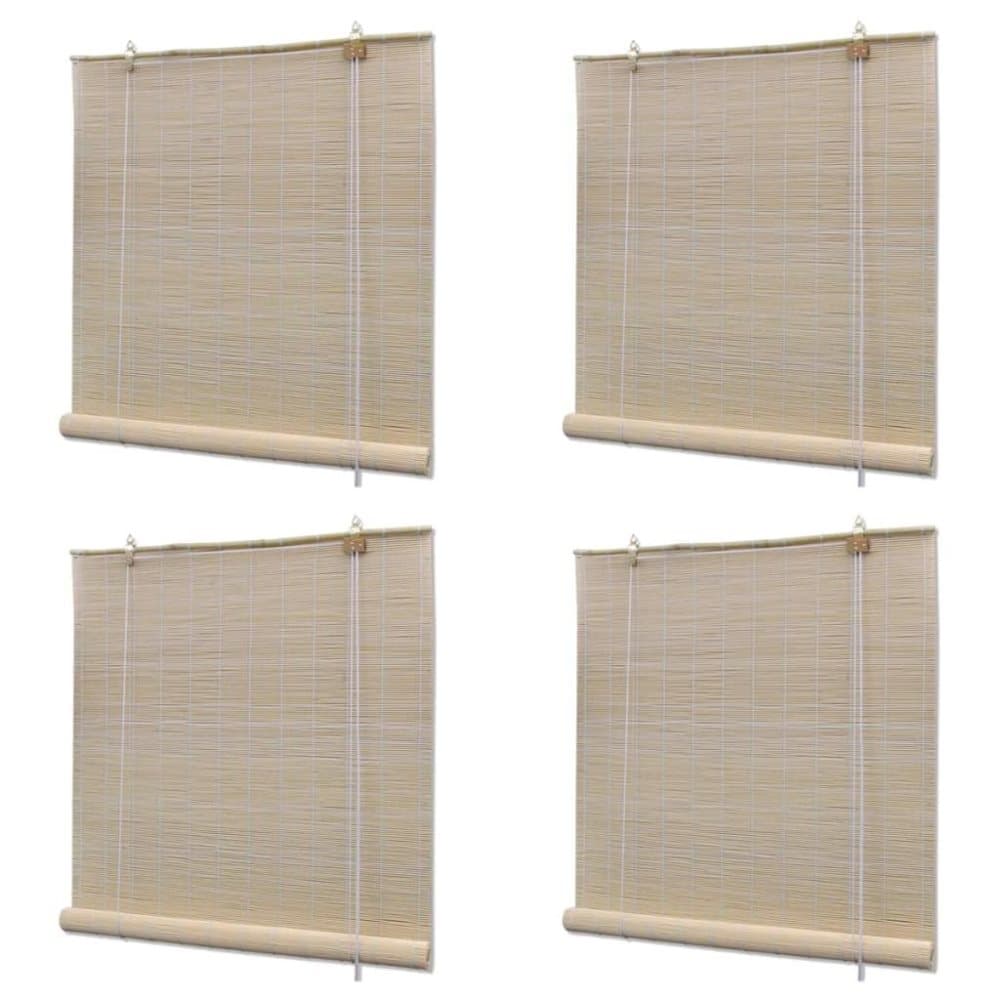vidaXL Rullegardiner naturlig bambus 4 stk 120x160 cm