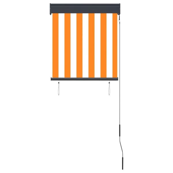 vidaXL Ulkorullaverho 60x250 cm valkoinen ja oranssi