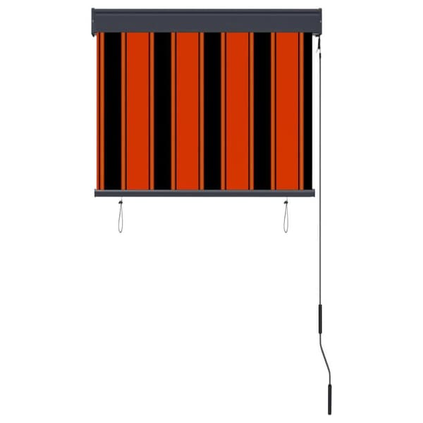 vidaXL Utendørs rullegardin 80x250 cm oransje og brun
