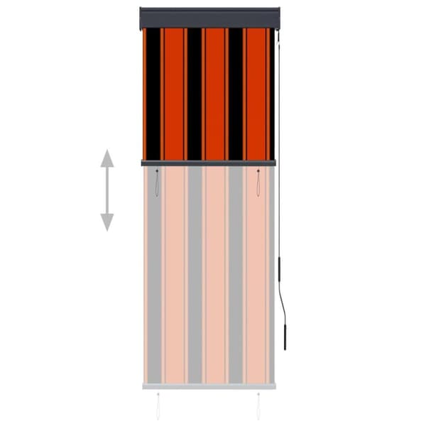 vidaXL Rullgardin utomhus 60x250 cm orange och brun