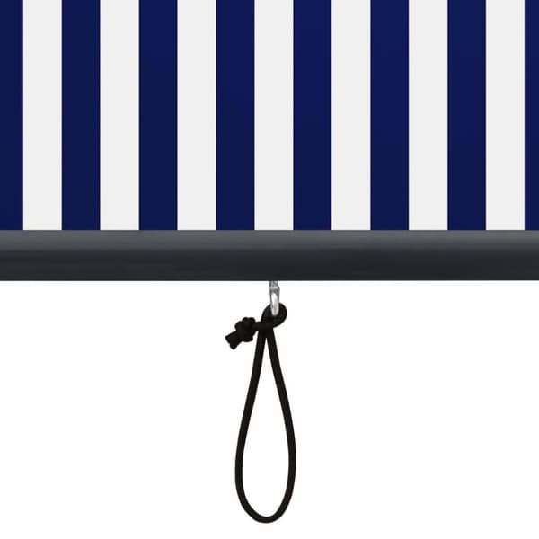vidaXL Rullgardin utomhus 160x250 cm blå och vit