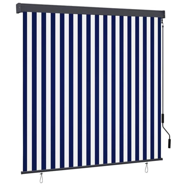 vidaXL Rullgardin utomhus 160x250 cm blå och vit