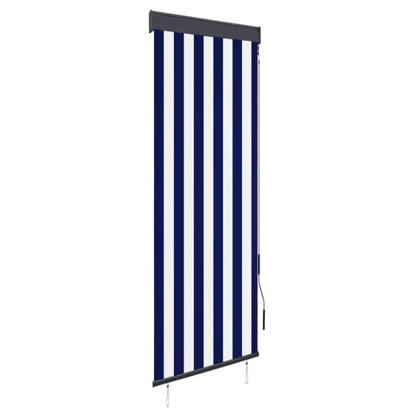 vidaXL udendørs rullegardin 60x250 cm blå og hvid