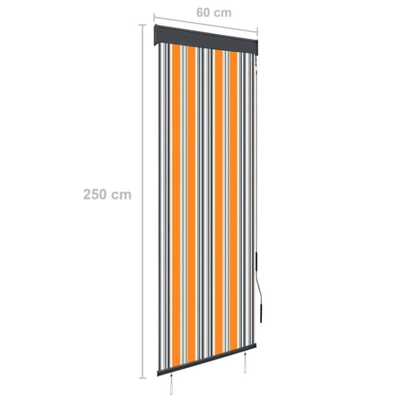 vidaXL udendørs rullegardin 60x250 cm gul og blå